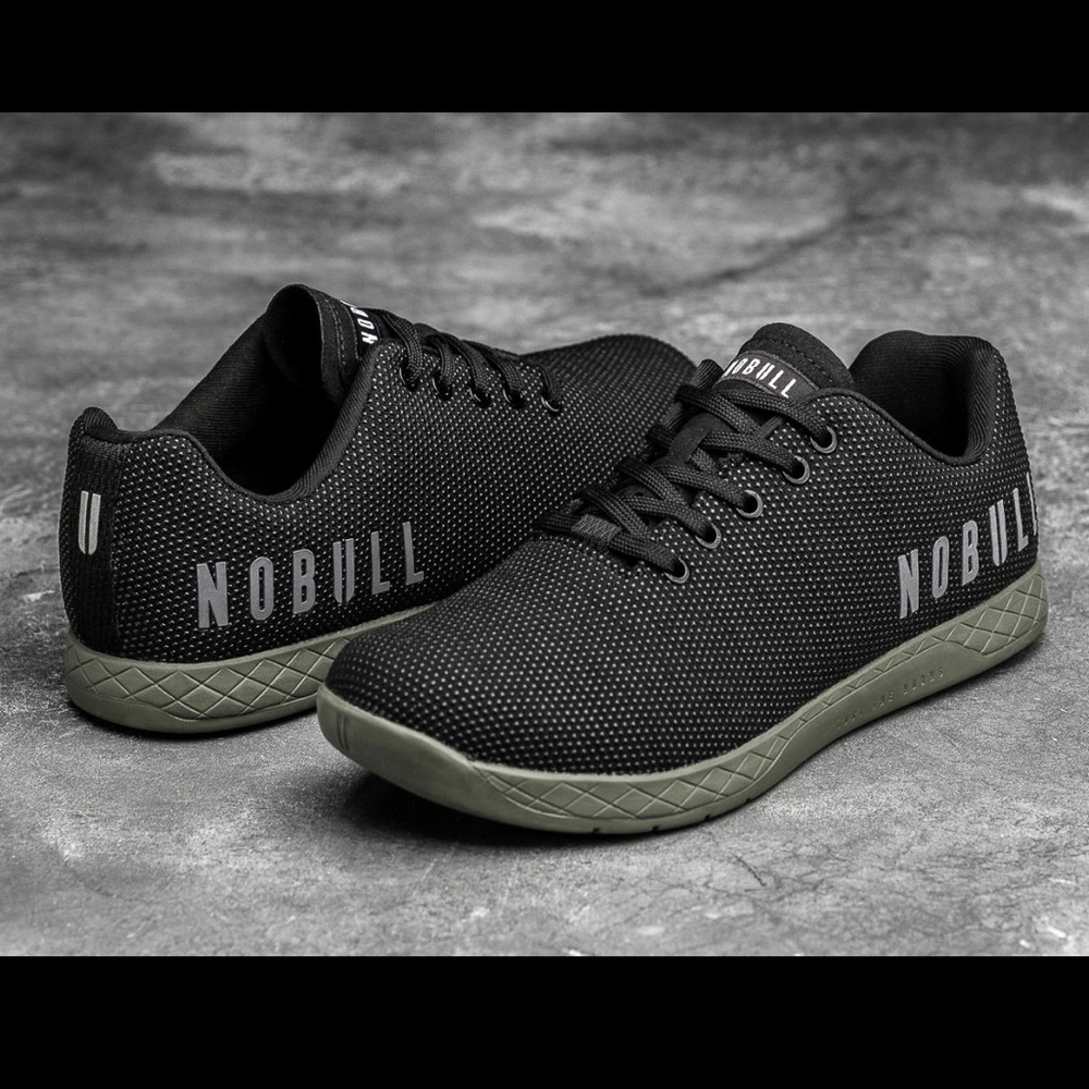 Pre Owned NOBULL Men's Black Ivy (Olive Green) Trainer size 11